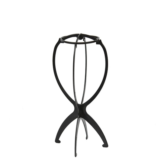 1Pc Folding Wig Stand Portable Plastic Wig Head Stand Black Wig Hang Holder Stand Durable Hair Display Tools