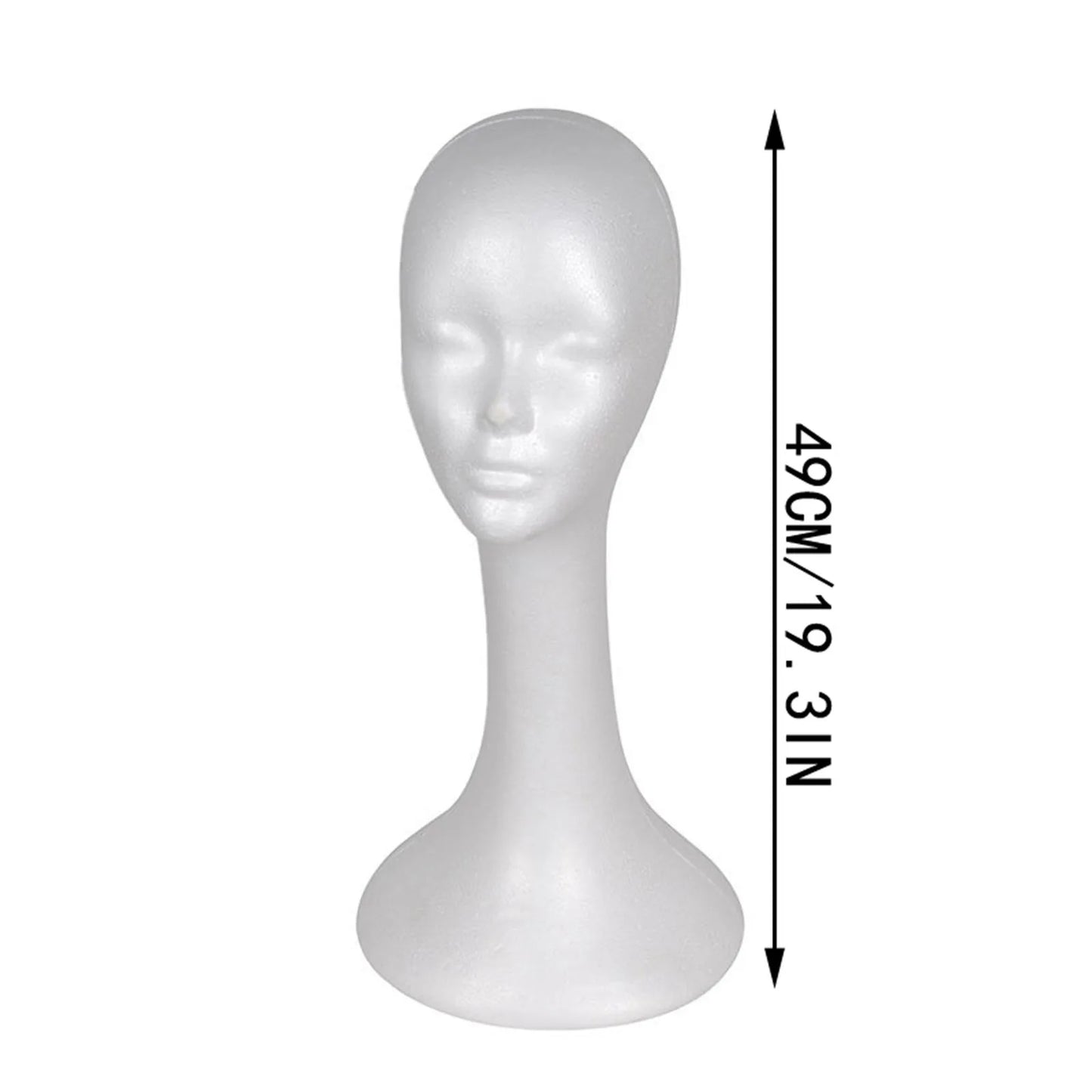 Mannequin Female Foam Long Neck Head Model Hair Hat Wig Glasses Stand Display Ornaments Decoration