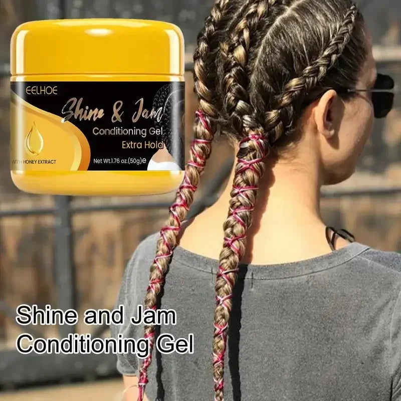 50g Hair Braiding Gel Styling Control Smooth Long Lasting Styling Braiding Gel Tames Frizz Edges Hair Gel Twist Styling Wax