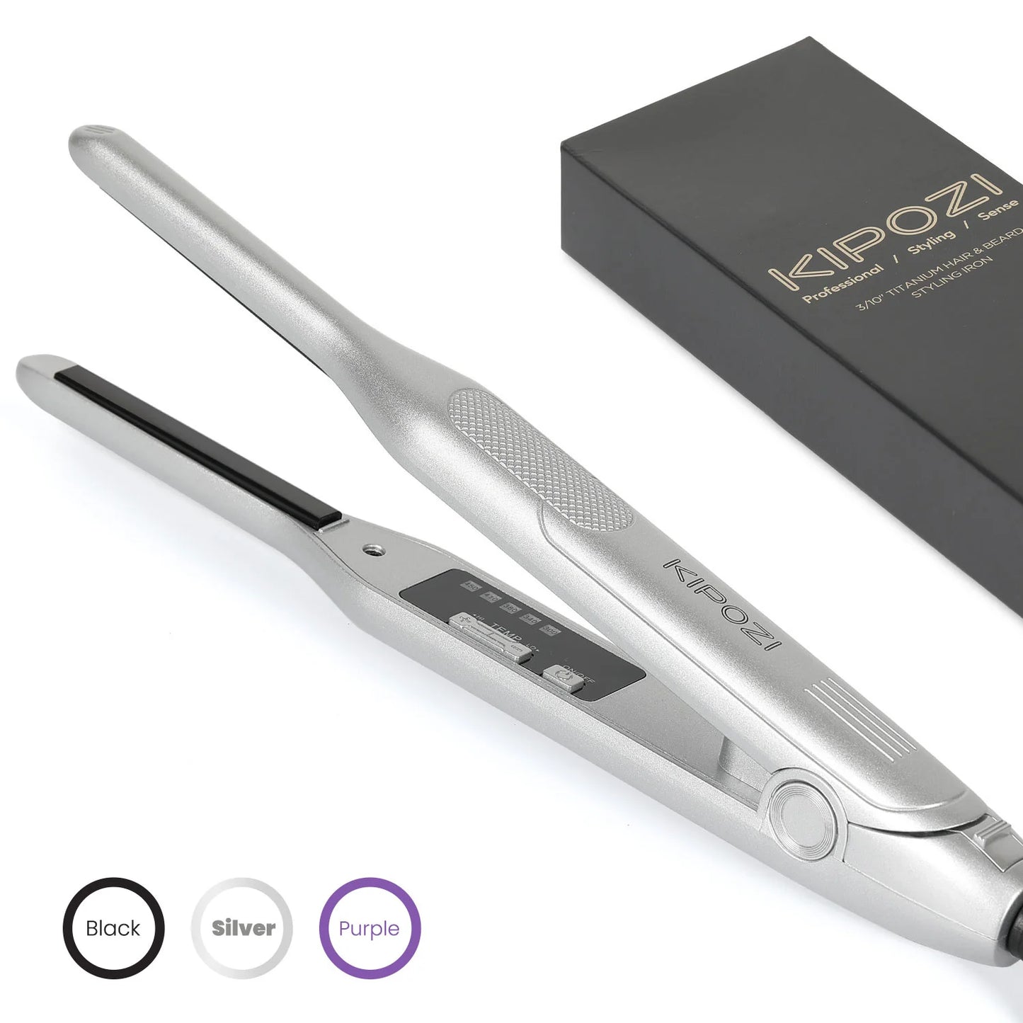 KIPOZI Titanium Small Hair Straightener Short Hair Pixue Cut Titanium Dual Voltage Flat Hair Iron Thin Pencil Beard Straightener