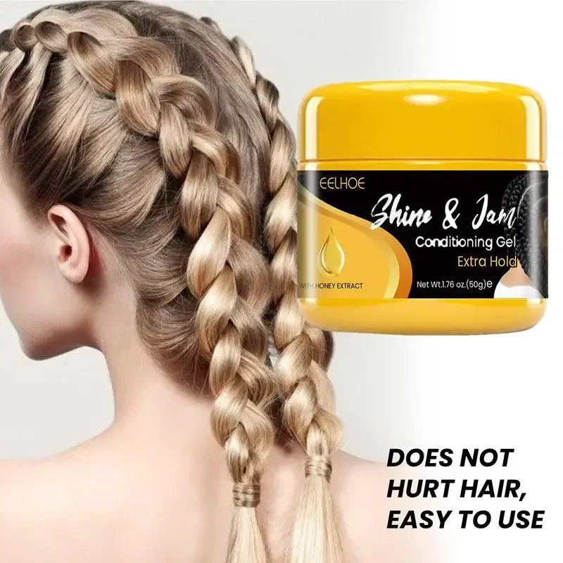 50g Hair Braiding Gel Styling Control Smooth Long Lasting Styling Braiding Gel Tames Frizz Edges Hair Gel Twist Styling Wax