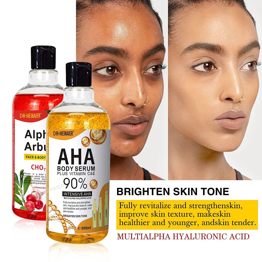 Body Lotion AHA Hydroxy Acid & VC Moisturizing Brightening Body Lotion Nourishing Moisturizing Skin Skin Care Products 500ml