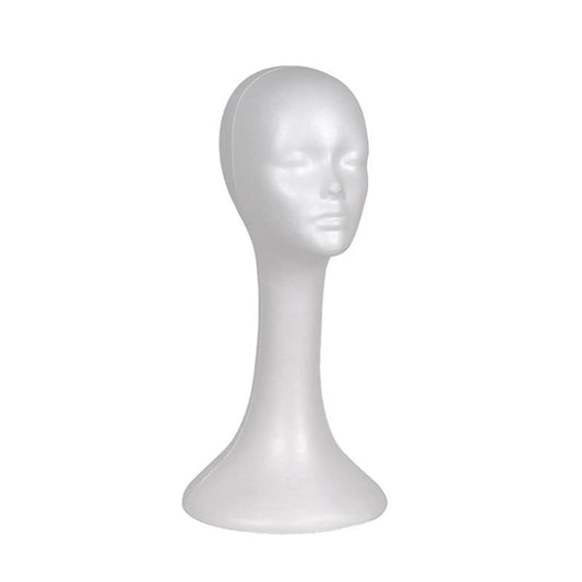 Mannequin Female Foam Long Neck Head Model Hair Hat Wig Glasses Stand Display Ornaments Decoration